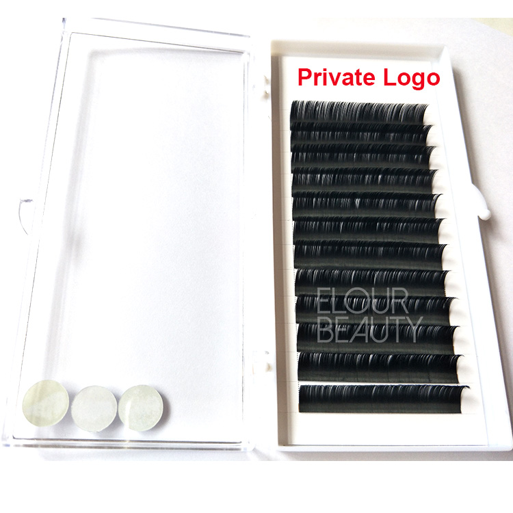 OEM full set double tip Ellipse flat eyelash extension London EL61